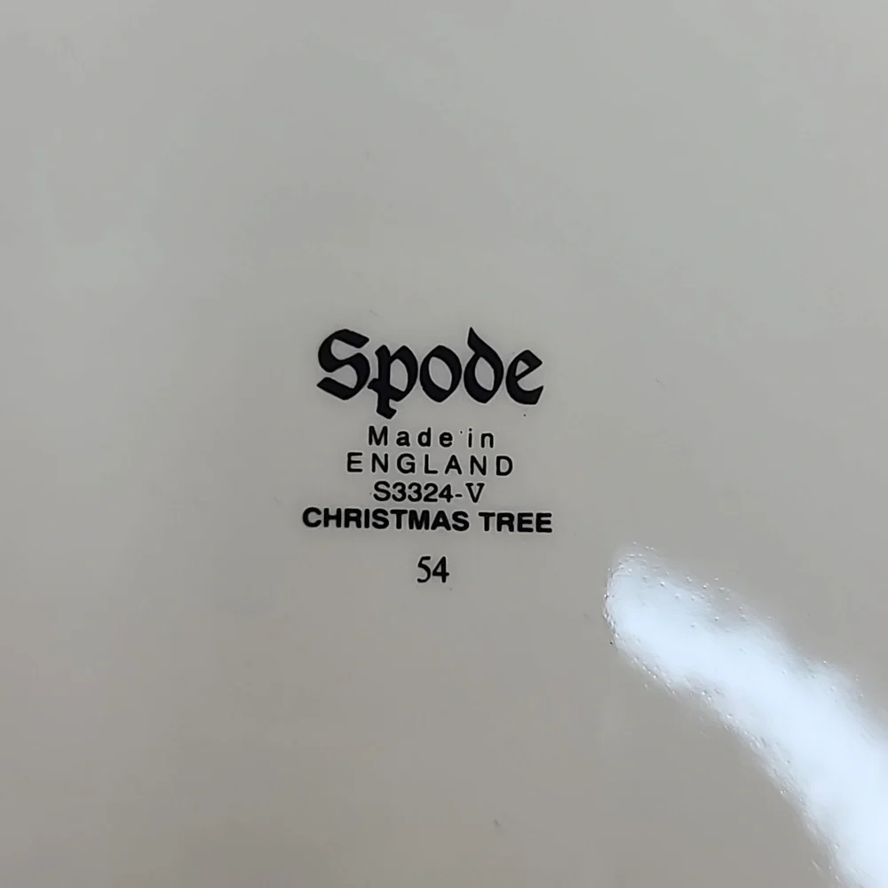 Spode Christmas Tree Classic Collectible Ceramic Round Cake Plate Vintage